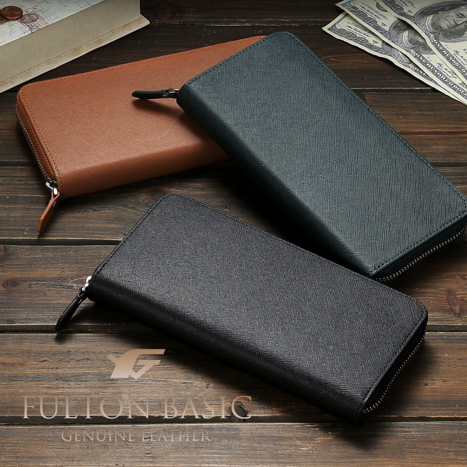 FULTON BASIC genuine leather men's wallet