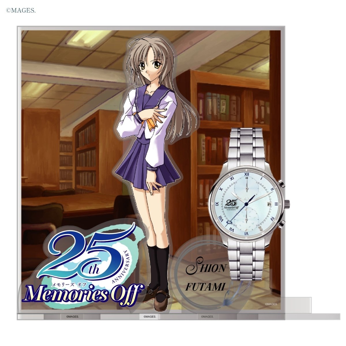 「Memories Off」25周年記念アニバーサリー クロノグラフ腕時計 双海詩音モデル - 公式通販サイト「アニメコレクション/Anime Collection」